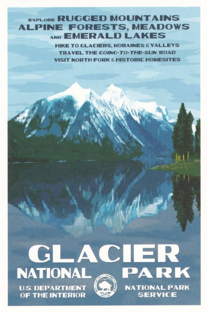 Glacier National Park Postcard