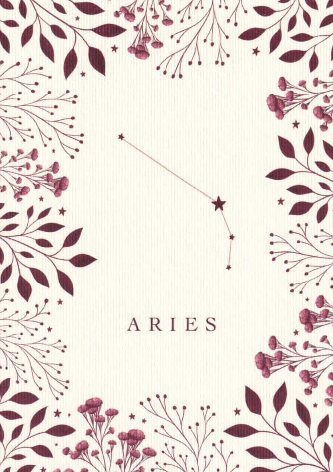 Aries Astrological Sign Constellation Postcard