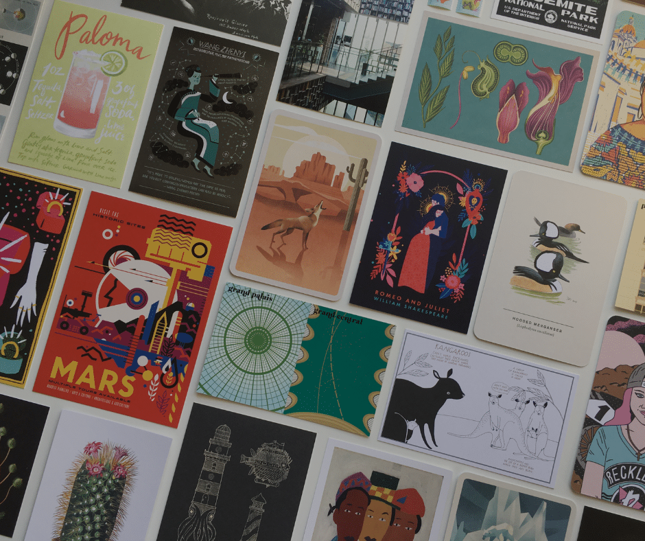 Purchase a year's worth of postcards at a discount from The Postcard Maven!